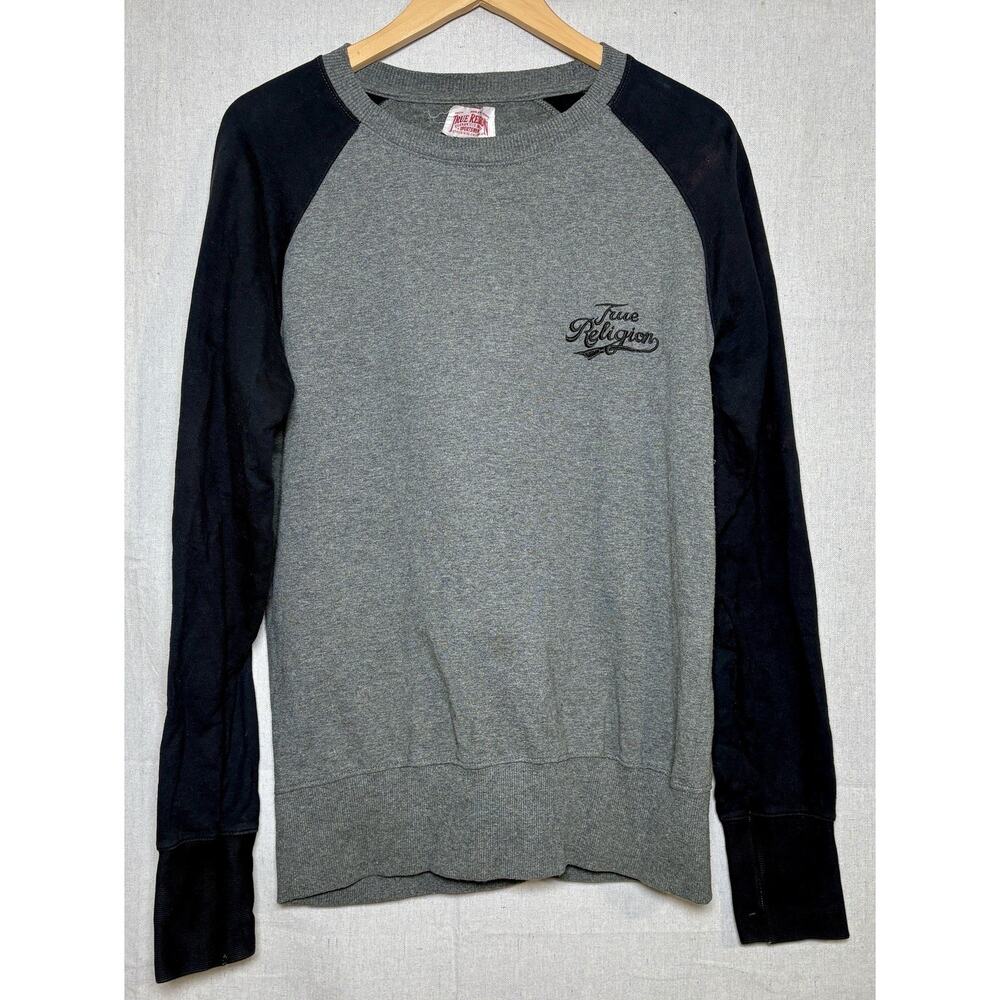 True Religion Collegiate‎ Crewneck Sweatshirt Women's Sz XXL  Embroidered Logo